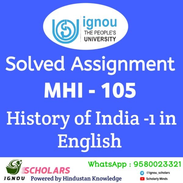 MHI 105 Solved Assignment in English