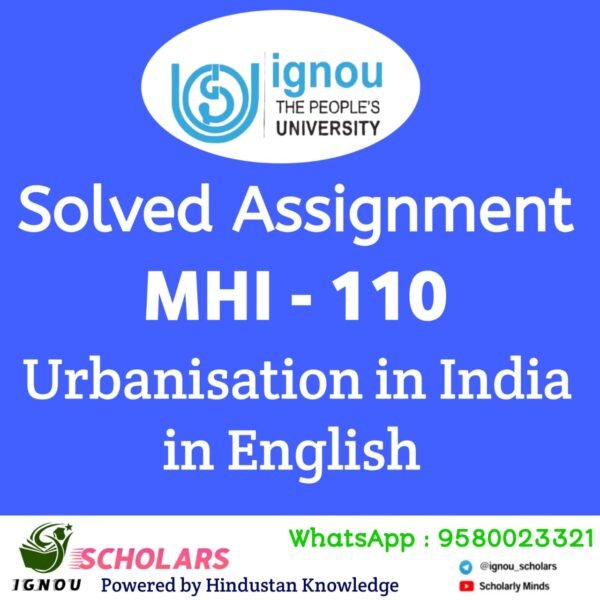 MHI 110 Solved Assignment in English