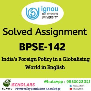 IGNOU BPSE 142 Solved Assignment 2024-25 in English