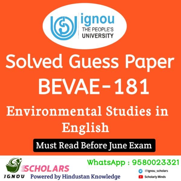 BEVAE 181 Guess Paper June Exam in English