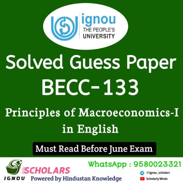 BECC 133 Guess Paper June Exam in English