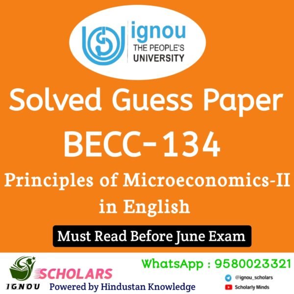 BECC 134 Guess Paper June Exam in English