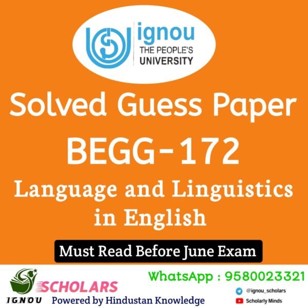 BEGG 172 Guess Paper June Exam in English