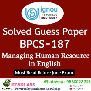 BPCS 187 Guess Paper June Exam in English