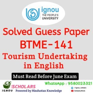 BTME 141 Guess Paper June Exam in English