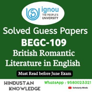BEGC 109 Guess Paper June Exam in English