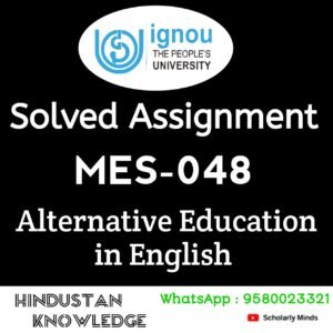 MES 048 Solved Assignemnt in English