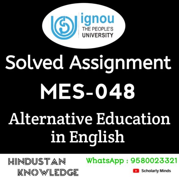 MES 048 Solved Assignemnt in English