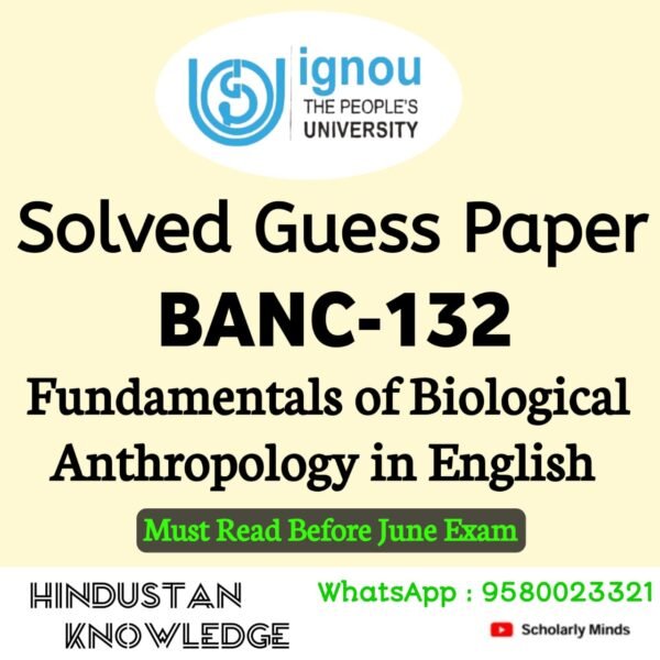 BANC 132 Guess Paper June Exam in English