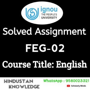 FEG 02 : English Solved Assignment 2025-26