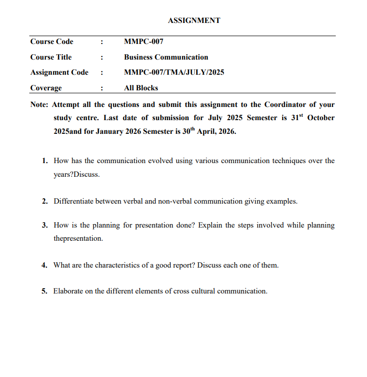 MMPC 107 SA ENG 25-26