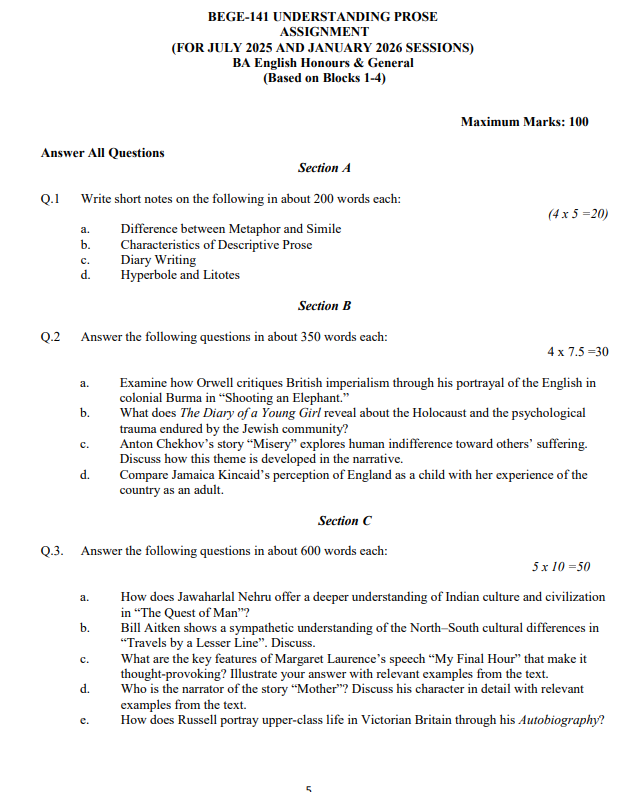 BEGE 141 SA ENG 25-26