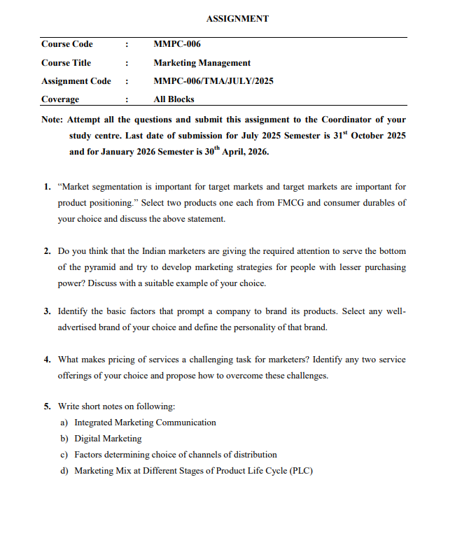 MMPC 106 SA ENG 25-26