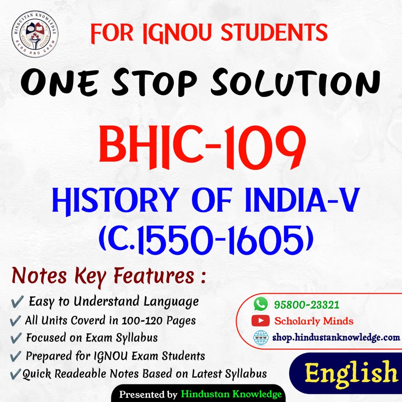 BHIC 109 ENG HELP BOOK