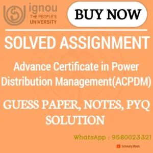 Advanced Certificate in Power Distribution Management (ACPDM)