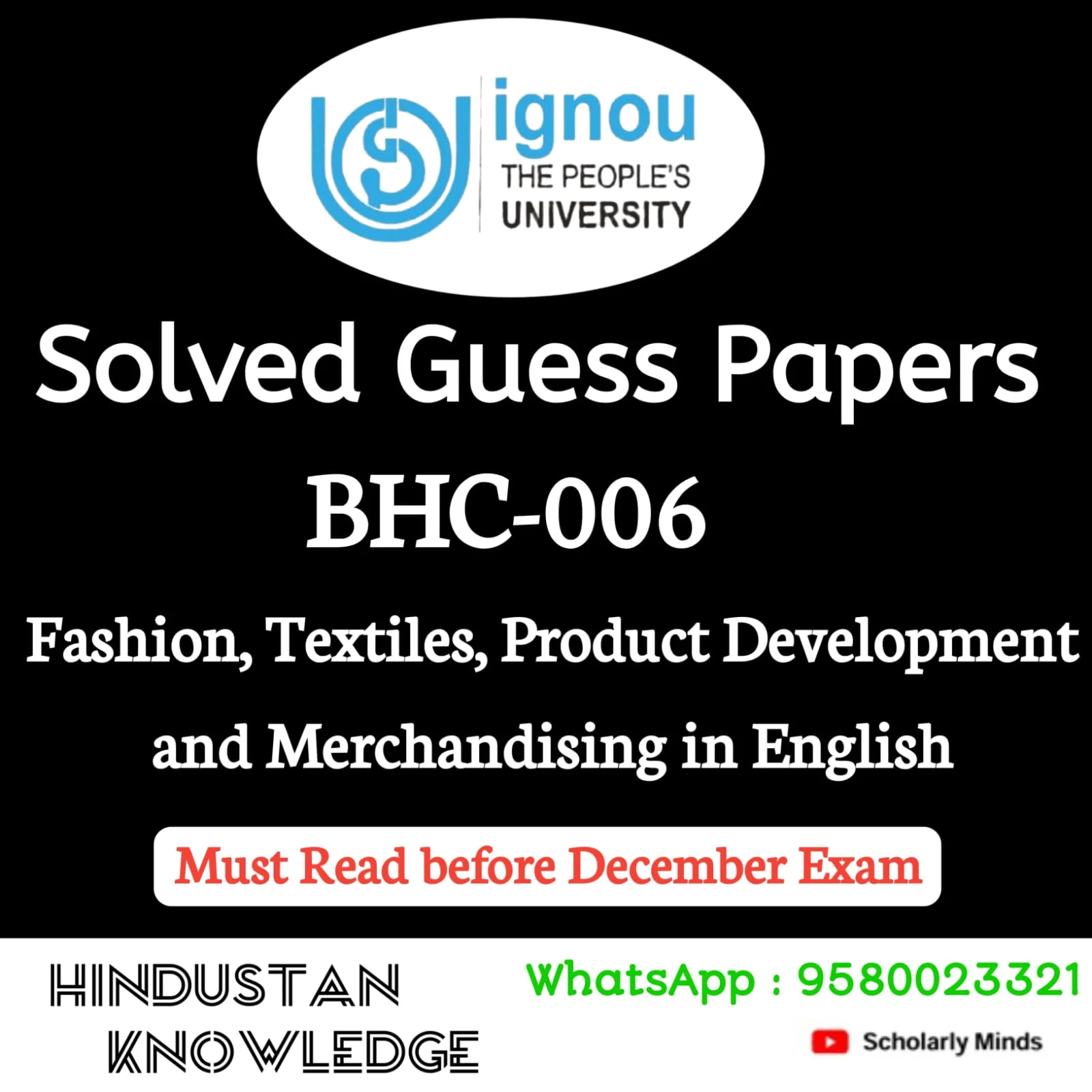 BHC 006 ENGLISH GUESS PAPER