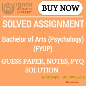 Bachelor of Arts (Psychology) F.Y.U.P.