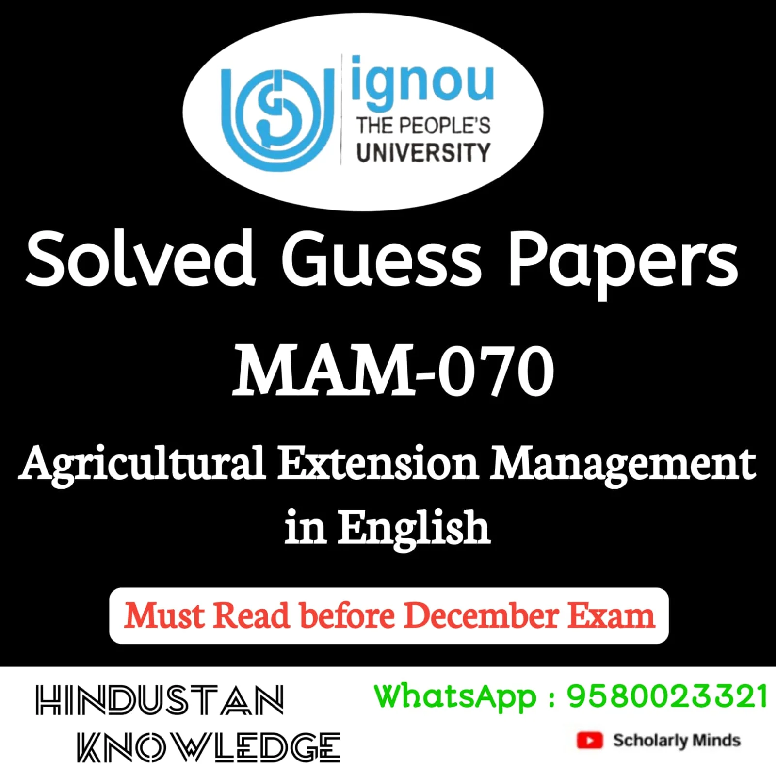 MAM 070 ENGLISH GUESS PAPER
