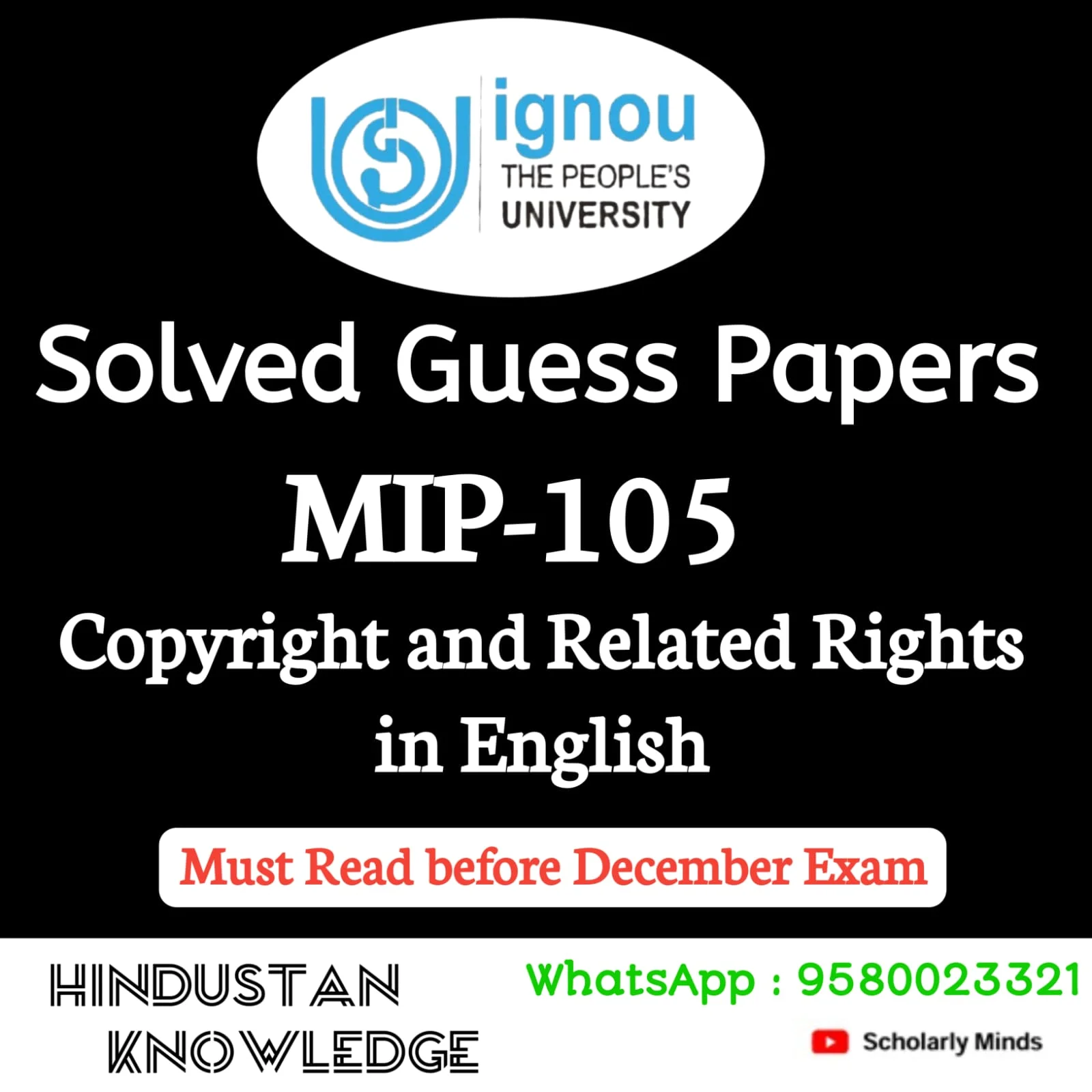 MIP 105 ENGLISH GUESS PAPER