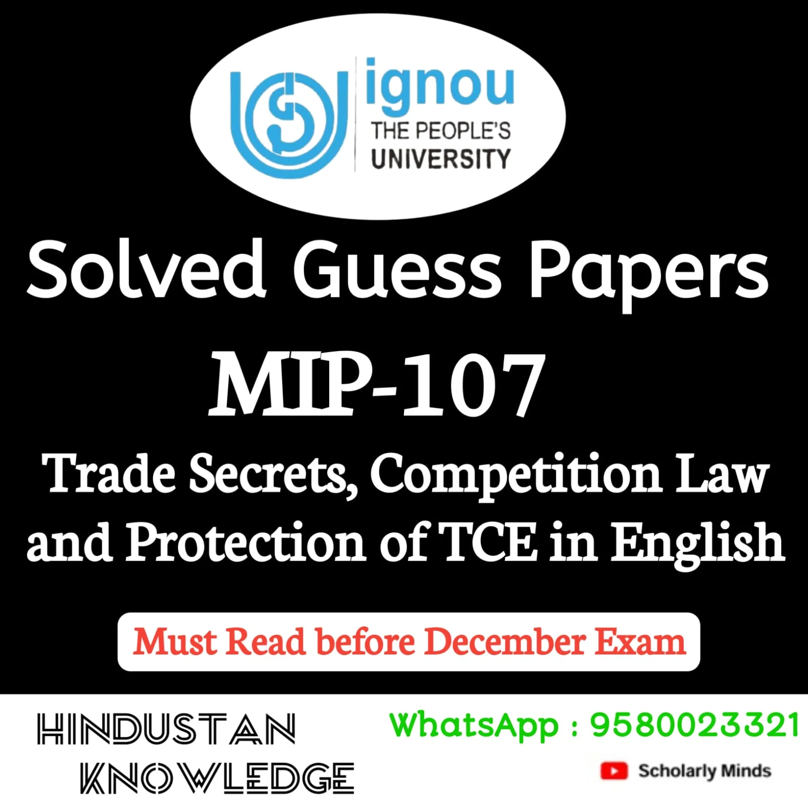 MIP 107 ENGLISH GUESS PAPER