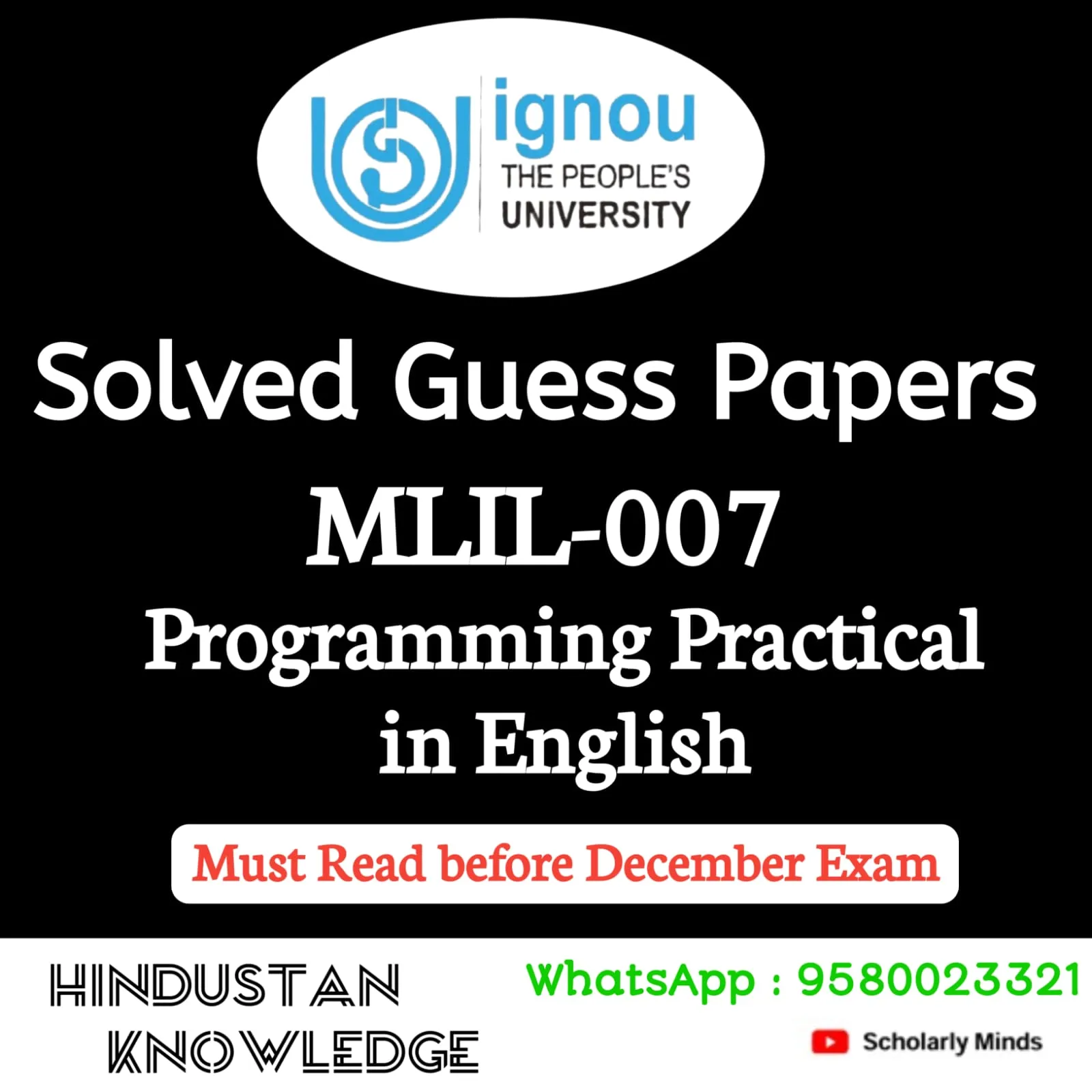 MLIL 007 ENGLISH GUESS PAPER