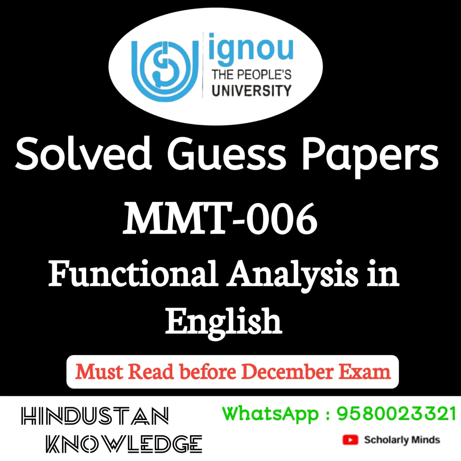 MMT 006 ENGLISH GUESS PAPER