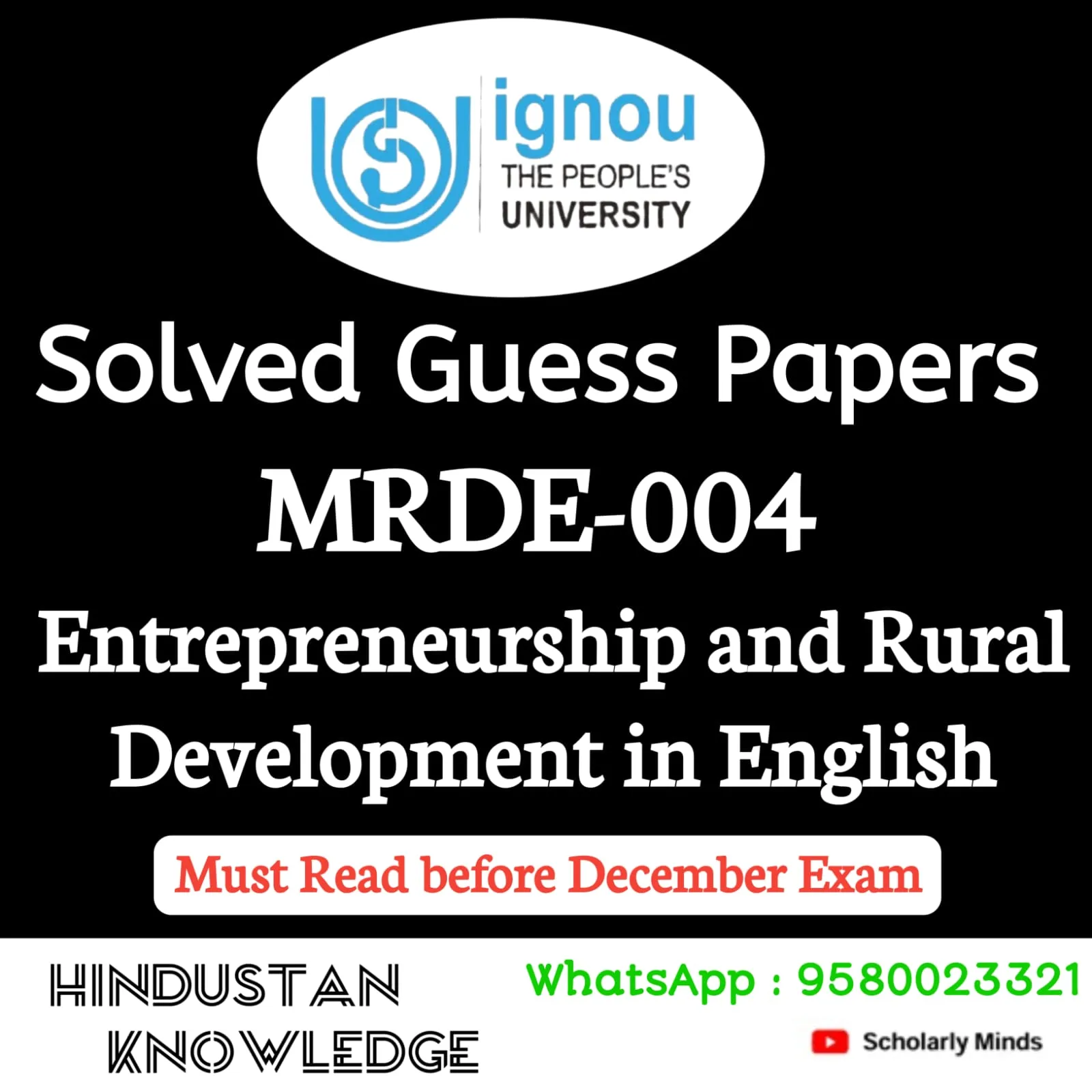MRDE 004 ENGLISH GUESS PAPER