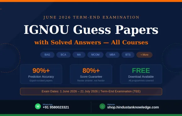 IGNOU Guess Paper June 2026 with Answers